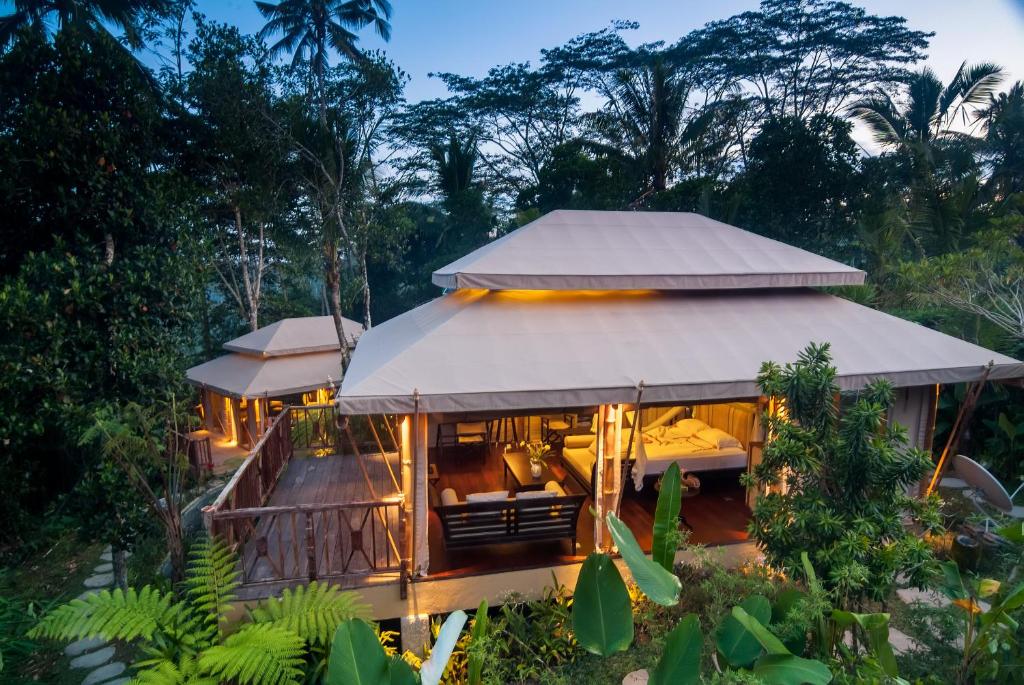 Sebatu Sanctuary bamboo villa environment in Ubud Bali